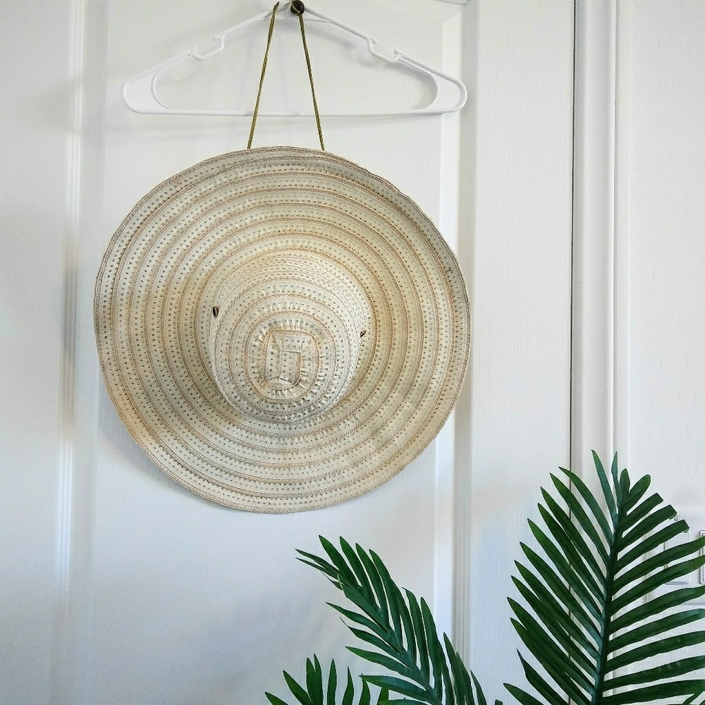 🎀 tan sun hat